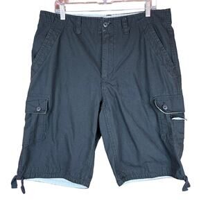 WeArFirst Mens Shorts Black Cargo Outdoors Active Gorpcore 100% Cotton 36x10